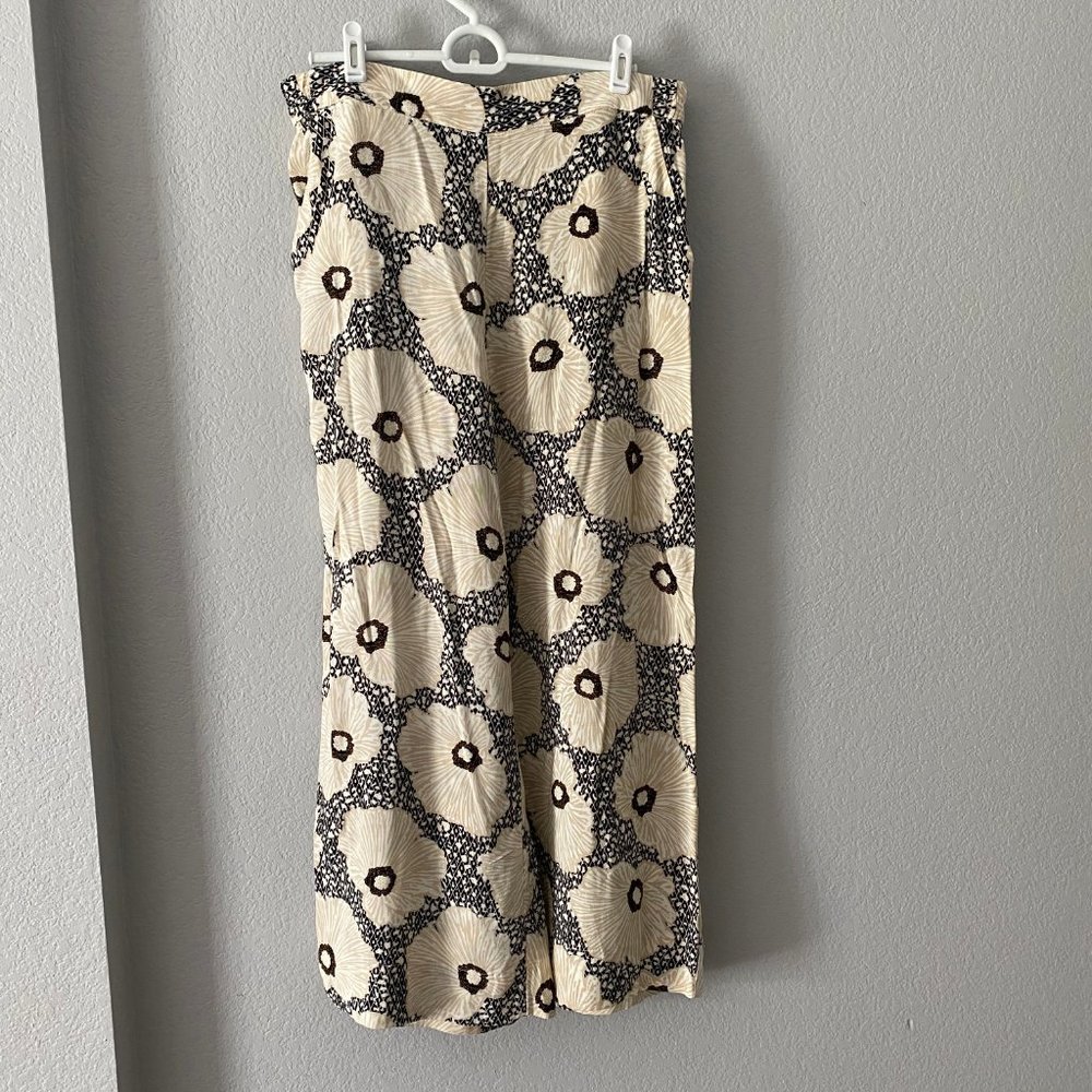H&M Wide-leg Floral Culottes Pants